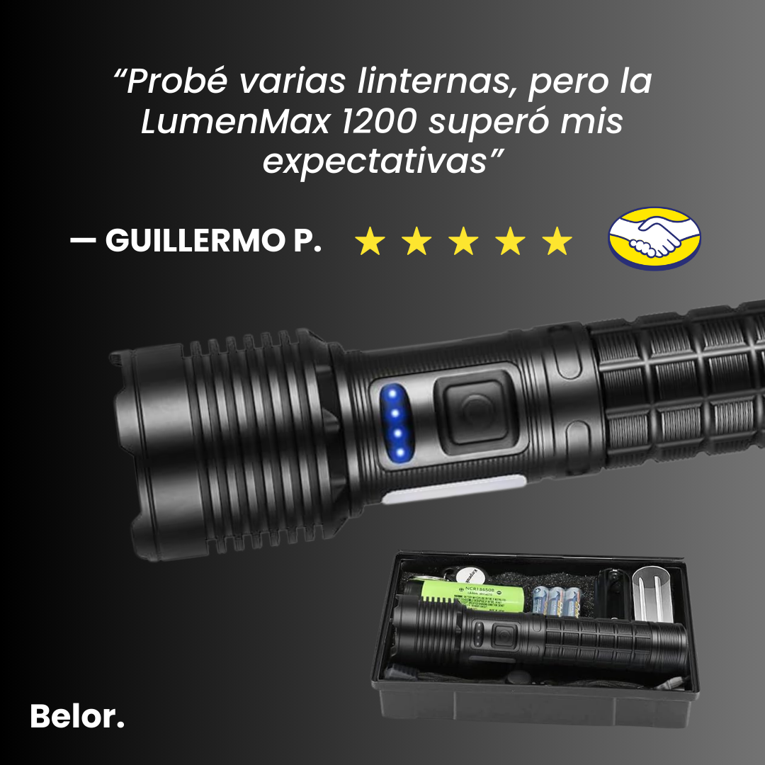 Linterna Táctica LumenMax 1200™️