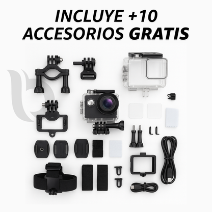 CÁMARA DEPORTIVA + GAFAS CON PARLANTE BLUETOOTH®